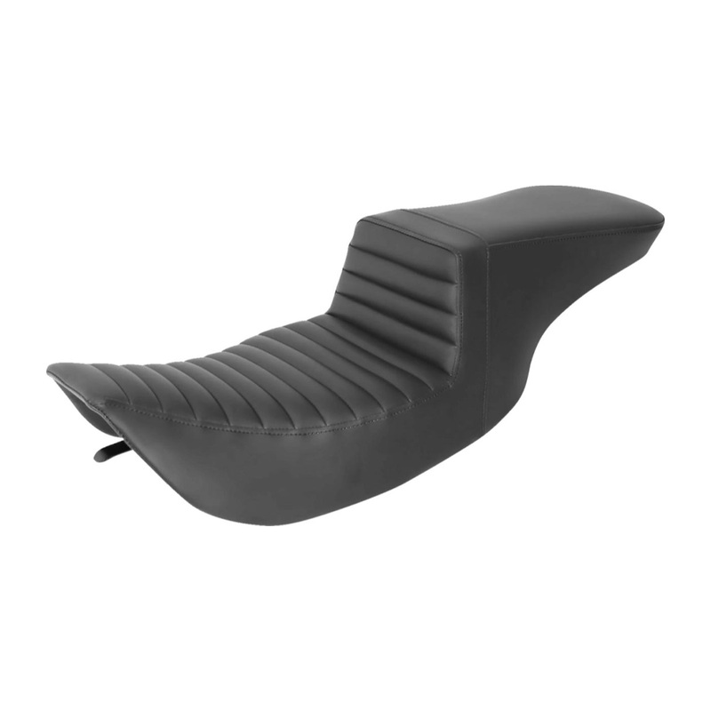 SADDLEMEN – Tour Step-Up Seat – Front Tuck-n-Roll – Black – FL ’97-’07
