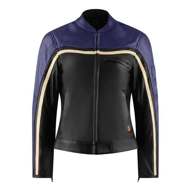 MotoGirl Hayley Ladies Leather Jacket Purple