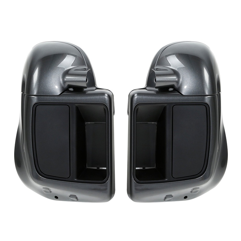 HR3 Gold / Black Geometric Shape Fade Vented Lower Fairing Kit With 6.5″ Speaker Pods For Harley Touring models 2014-2024