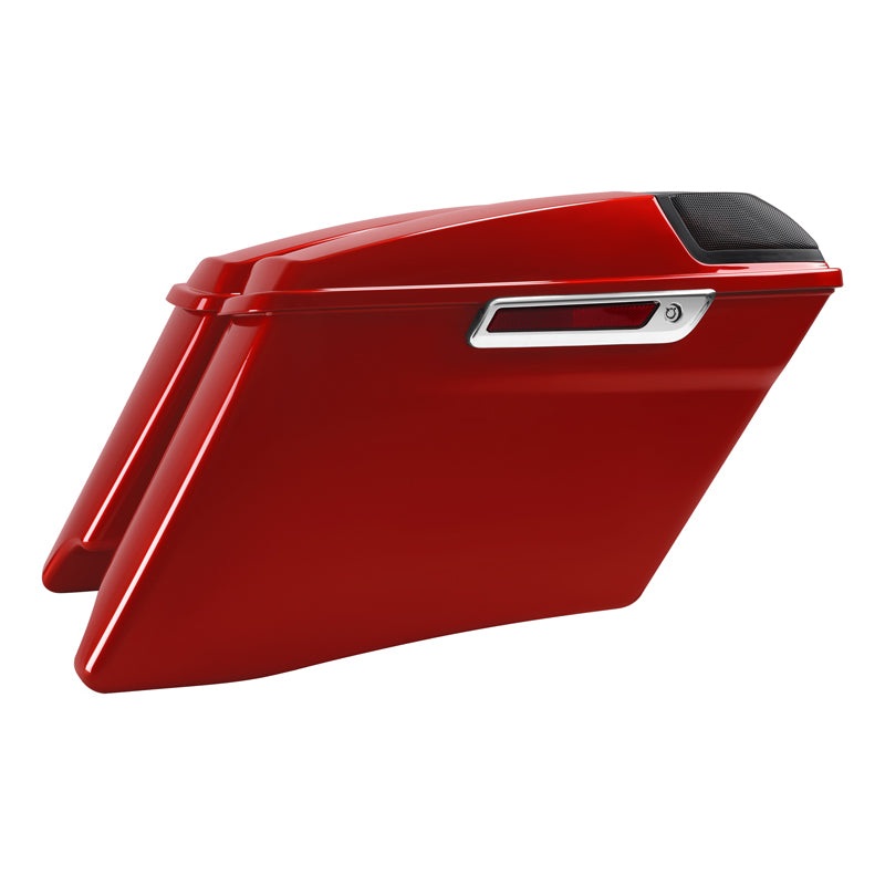 HR3 Wicked Red CVO Stretched Saddlebags with Speaker Lids For 14-23 Harley Touring