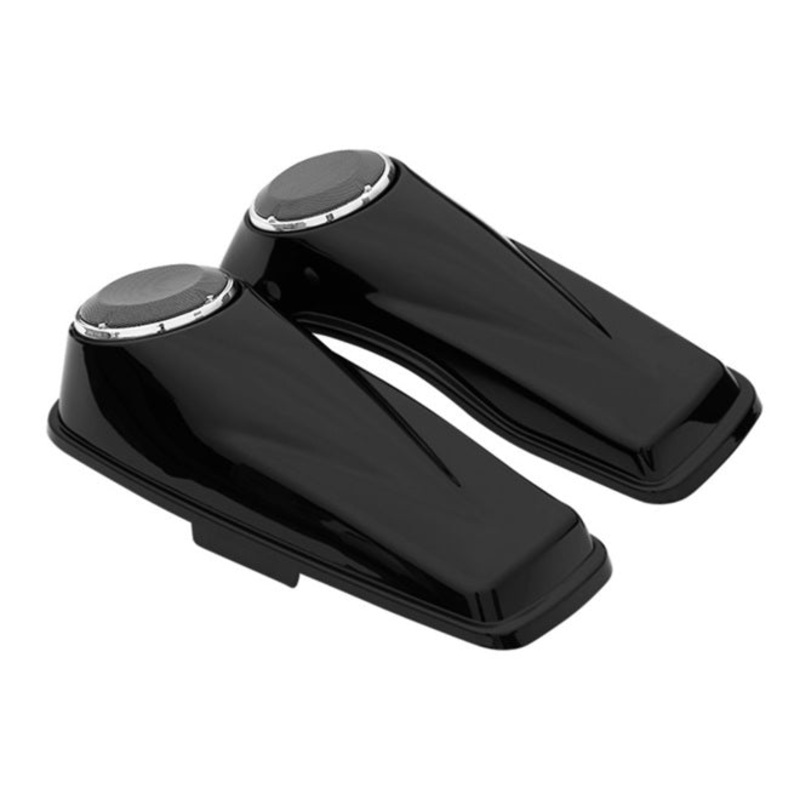 Unpainted Custom CVO Saddlebag Lids with 6.5″ Speaker Grills For Harley touring 14-23 models