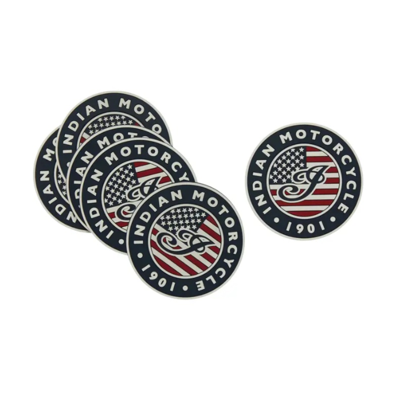 USA Flag Logo Coasters, Set of 6