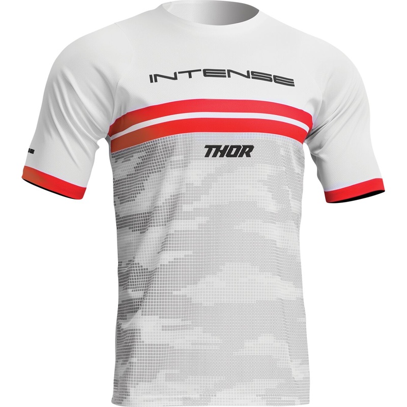 Thor Intense Assist Decoy Short Sleeves Jersey White / Camo Grey