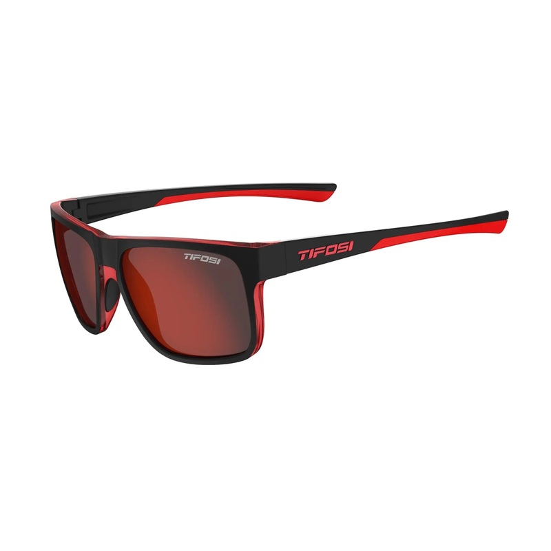 Tifosi Swick Single Lens Cycle Eyewear Satin Black / Crimson / Smoke Red
