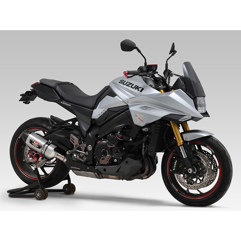 Yoshimura GSX-S1000/GT/S950 / KATANA R-77S STAINLESS SLIP-ON W/ SATIN FINISH MUFFLER (EEC)