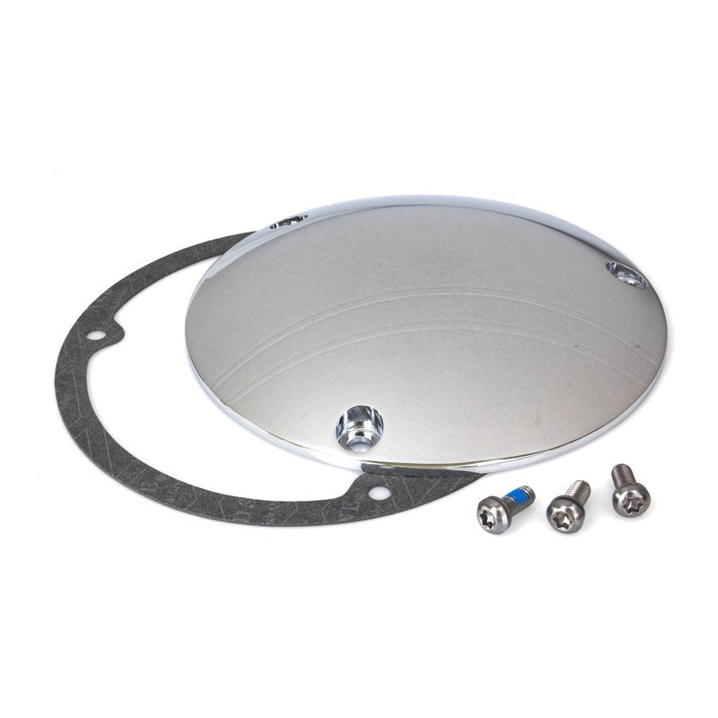 Plain Derby Cover – Chrome. Fits Big Twin 1970-1998