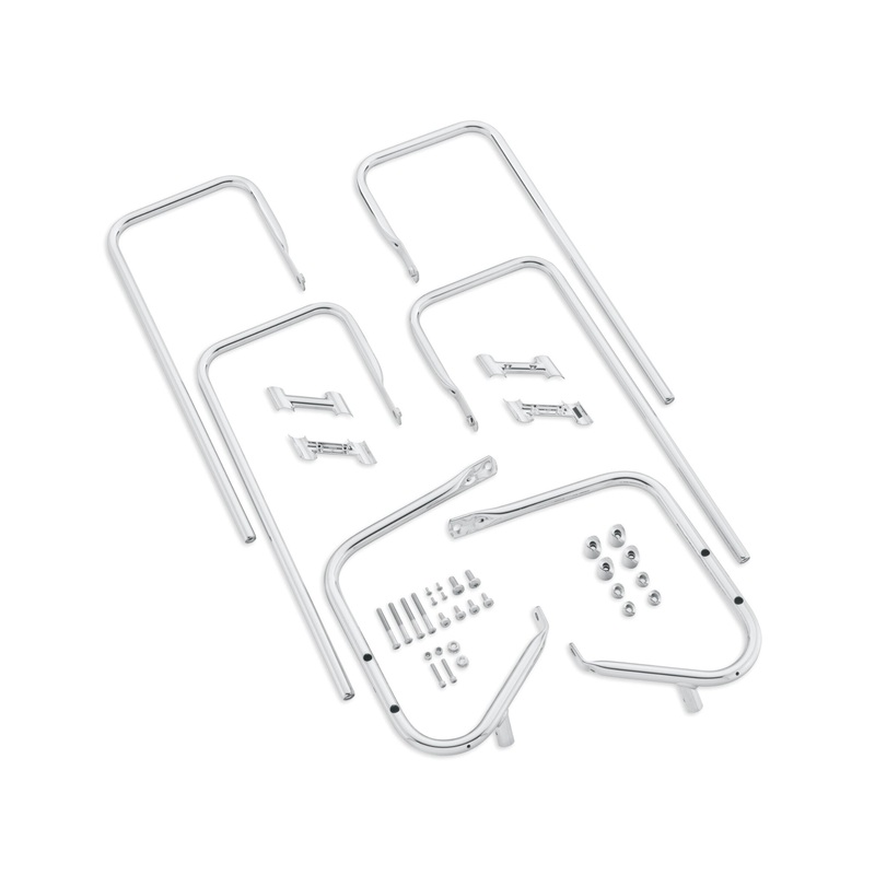 Harley Davidson 90892-09 Twin Rail Saddlebag Guard KIT-SBAG GUARD,CHRM/FLT
