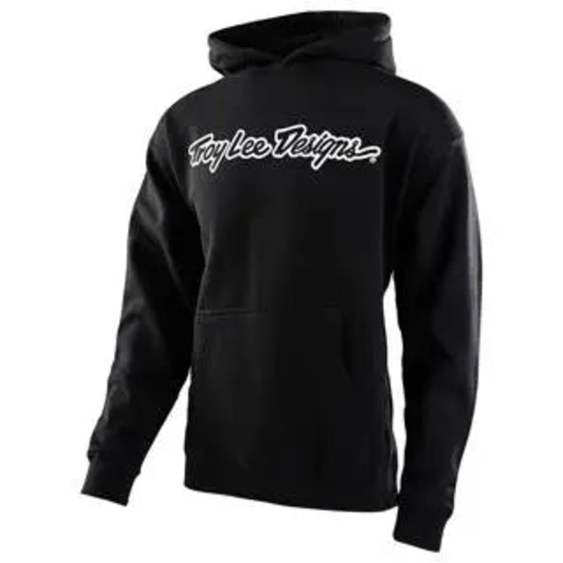 Troy Lee Designs Signature Youth PO Hoodie Black / White