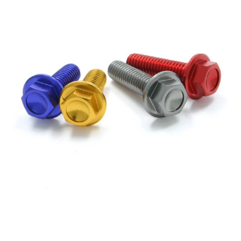 DRC Aluminum M6 Flange Bolts 12mm – Gold 4pcs