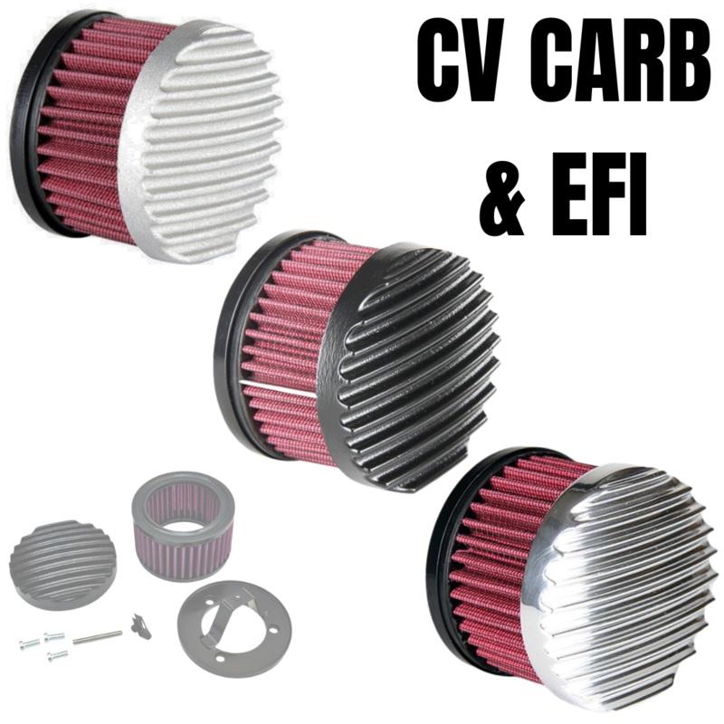 TC Bros. Finned Air Cleaner for Harley-Davidson CV Carburetors and EFI Throttle Bodies