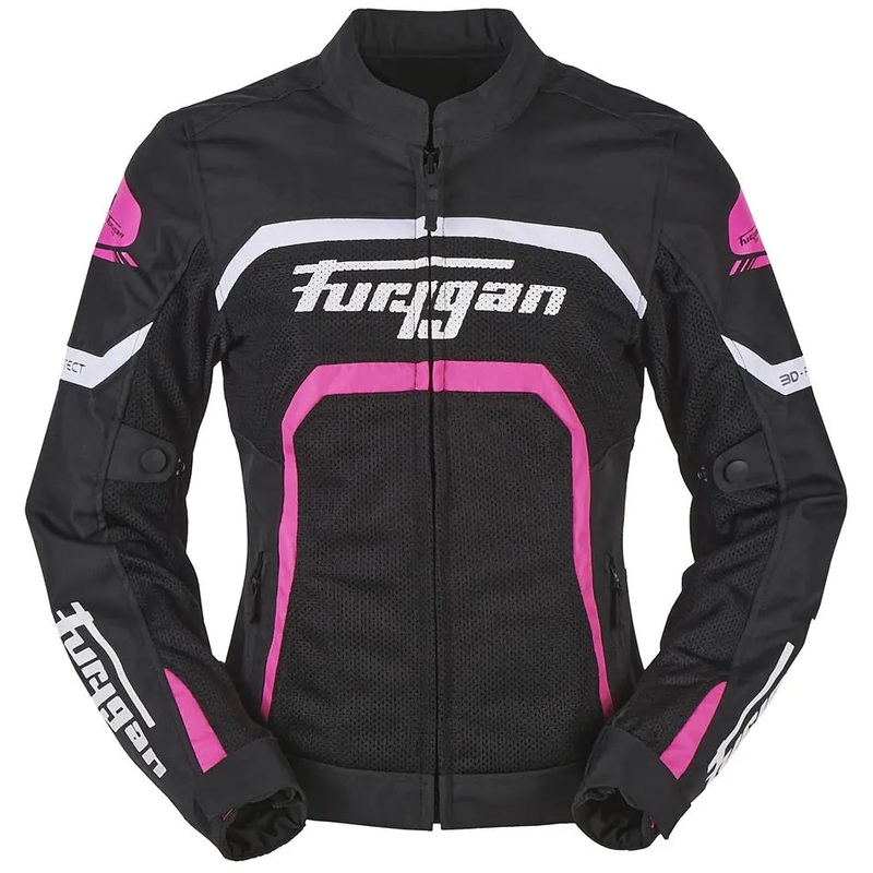 Furygan Mystic Evo Vented Ladies Textile Jacket Black / White / Pink