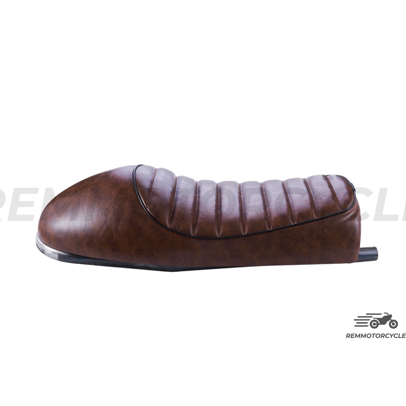 Racing seat brown + long flat buckle + LED