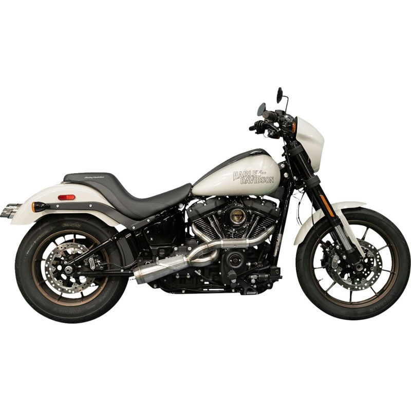 Big Sexy 2:1 Exhaust, Brushed Stainless – 18+ Softail w/ Factory Saddlebags