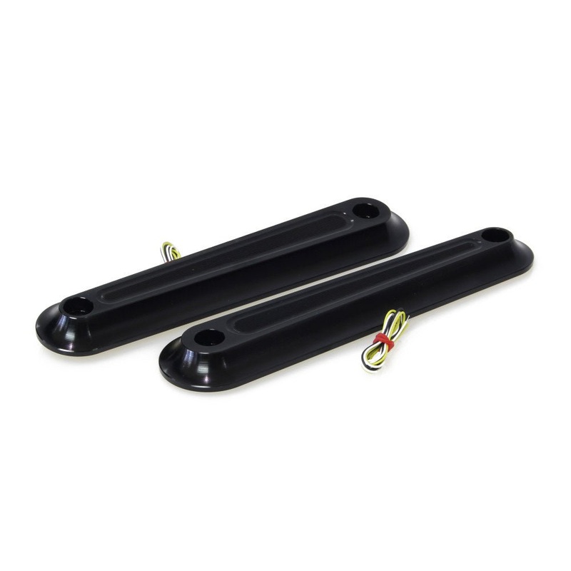 Kodlin Legit Elypse 2-1 Front Turn Signals, Running Lights – Black. FLH 2006up.