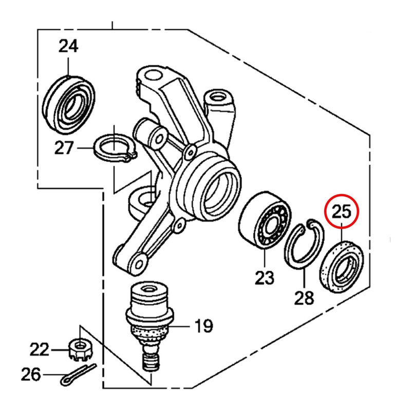 Whites Dust Seal – Honda Front Knuckle Seal – 40 x 58 x 7