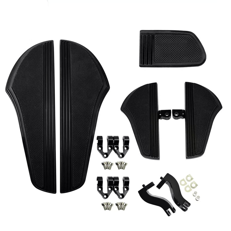 Non-slip Defiance Rider Passenger Floorboards Brake Pedal Kit For Harley Touring