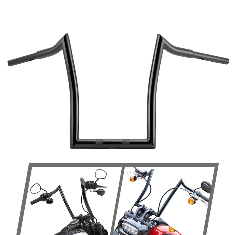 2018-2023 Harley Softail Fat Bob FXFB/S Breakout FXBR/S Gloss Black 1.25″ Clamp 13.5″ Rise APE Hanger Bar-Sharp Handlebar