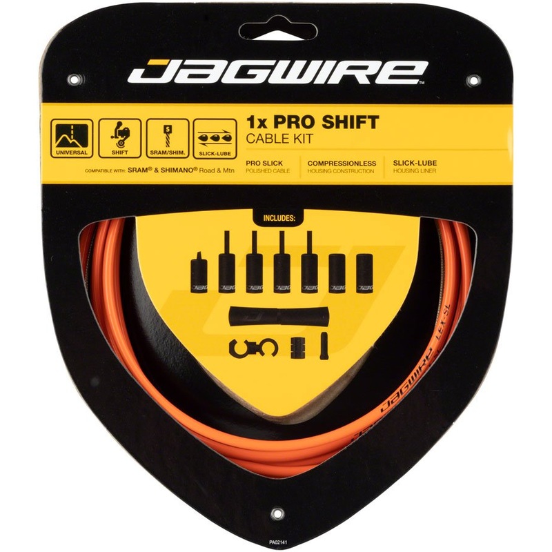 Jagwire 1x Pro Shift Cable Kit – Road/Mountain – SRAM/Shimano – Orange
