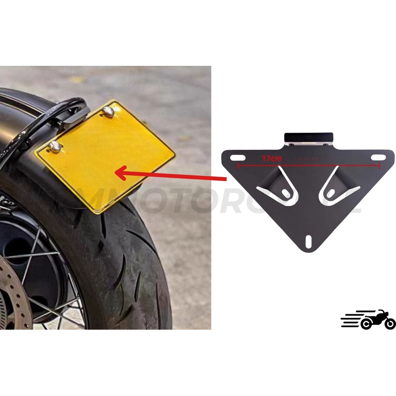Original Triumph Bobber long fender license plate holder