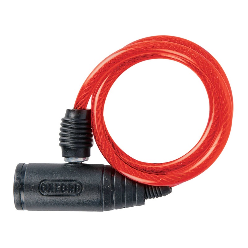 Oxford Bumper Cable Lock 6mm X 600mm – Red
