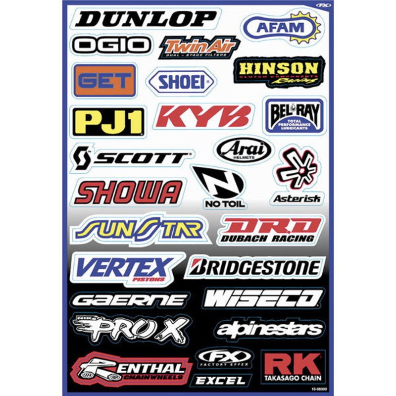 Factory Effex – Sponsor Kit Sticker Sheets