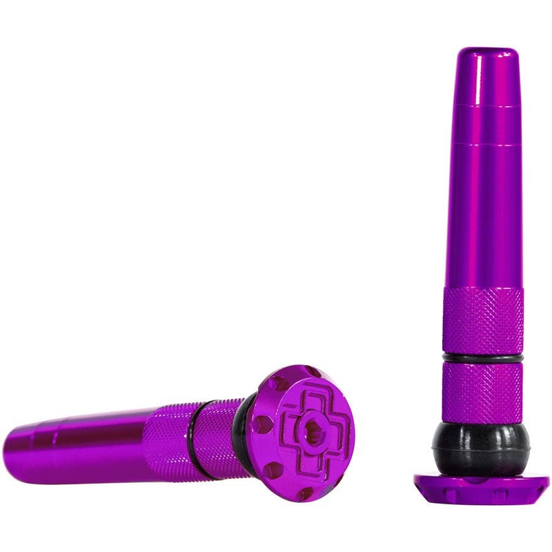Muc-Off Stealth Tubeless Puncture Plugs Tire Repair Kit – Bar-End Mount – Purple – Pair