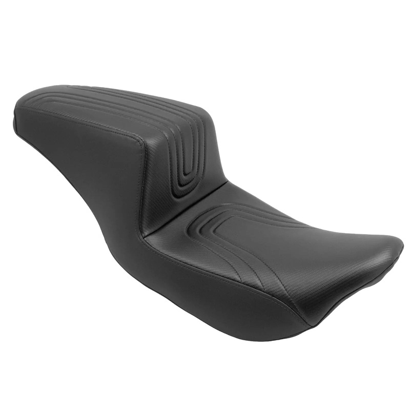 Rider Passenger Step-Up Seat For Harley Touring ’09-’23 Black Stitching | Mactions
