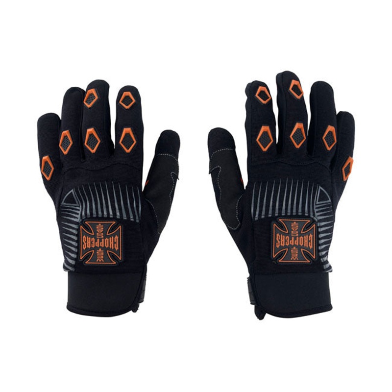 West Coast Choppers Por Vida Gloves Black / Orange