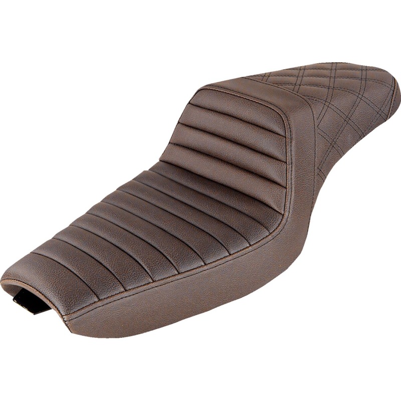 Step Up Front TR & Rear LS Seat, Brown – 04-20 Sportster (15L Tank)