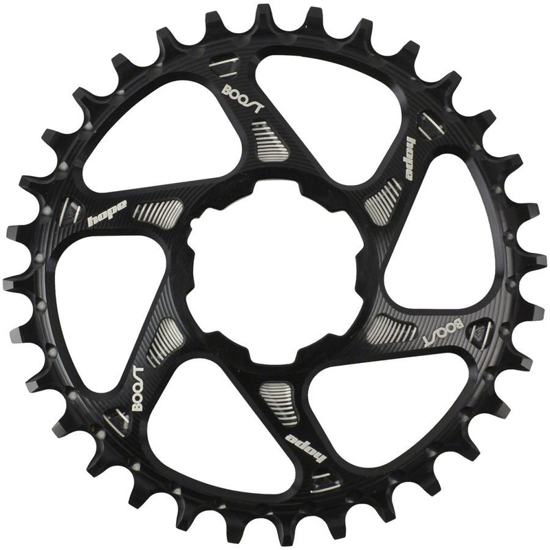 Hope Spiderless Retainer Chainring – 34t Boost Hope Direct Mount Black