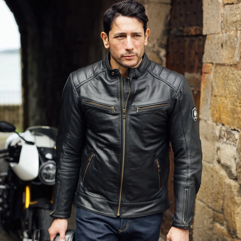 Merlin Chase 2 AAA D3O Leather Jacket Black