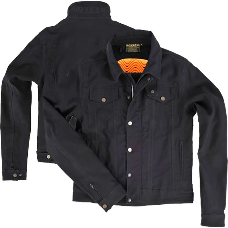 Rokker Slim Fit Riding Denim Jacket Black