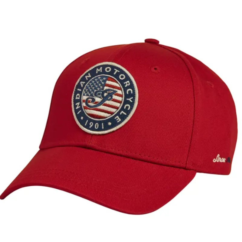 USA Flag Logo Cap, Red