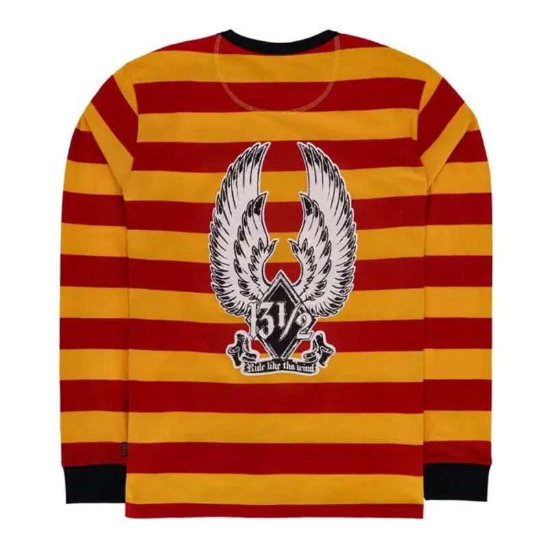 13 And A Half Magazine Ride Like The Wind Long Sleeves T-Shirt Red / Yellow