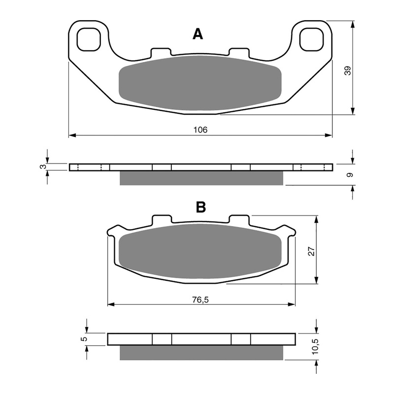 GOLDfren Brake Pads Sintered Sports GF044 – S3 (PH60)