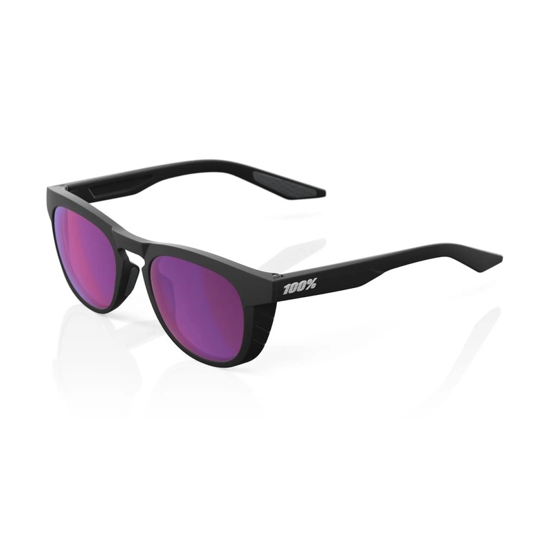 100% Slent Glasses Matt Black / Purple Mulitlayer Mirror Lens