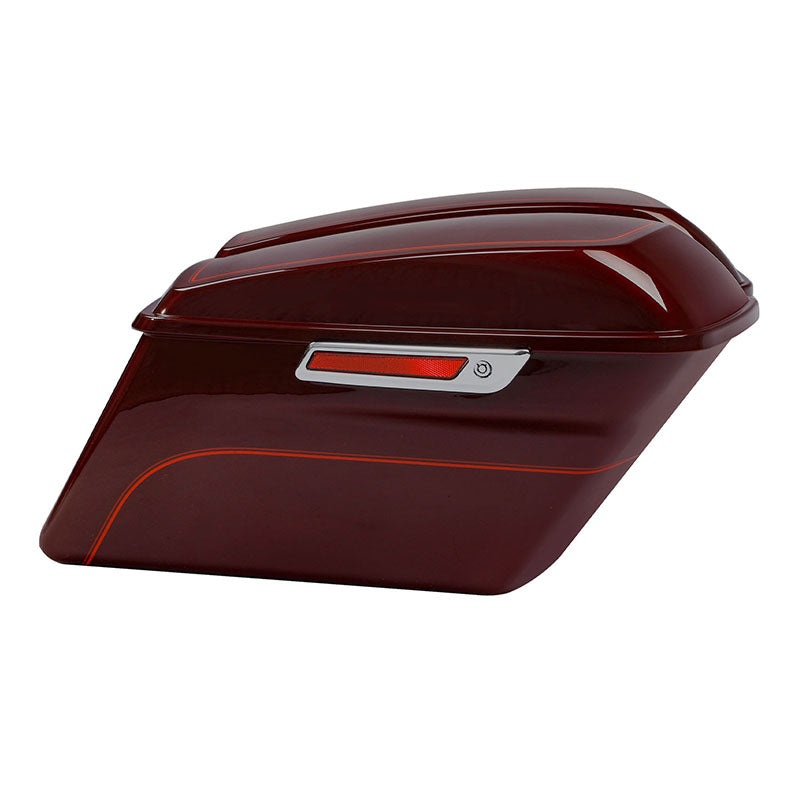 HR3 Mysterious Red Sunglo Hard Saddlebags (Regular) For 15-23 Harley Touring