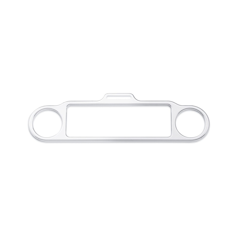 Harley Davidson 74612-06 Radio and Gauge Faceplate Trim BEZEL,RADIO,W/ADHESIVE,CHRM/FL