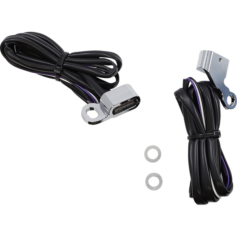 Dual Function Handlebar Lights – Chrome/Smoke – 96-14 Softail, 96-17 Dyna, 96-03 Sportster