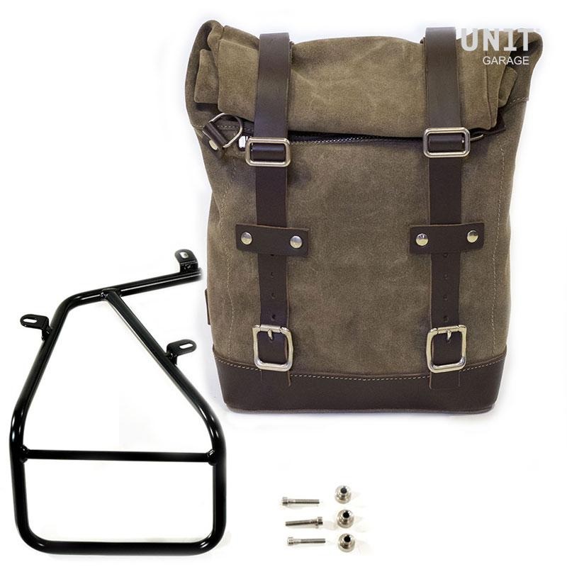 Unit Garage R9T Series Waxed Suede Pannier & Single Luggage Rack