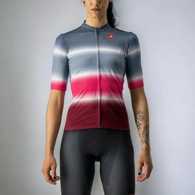 Castelli Dolce Ladies Jersey Light Steel Blue / Bordeaux