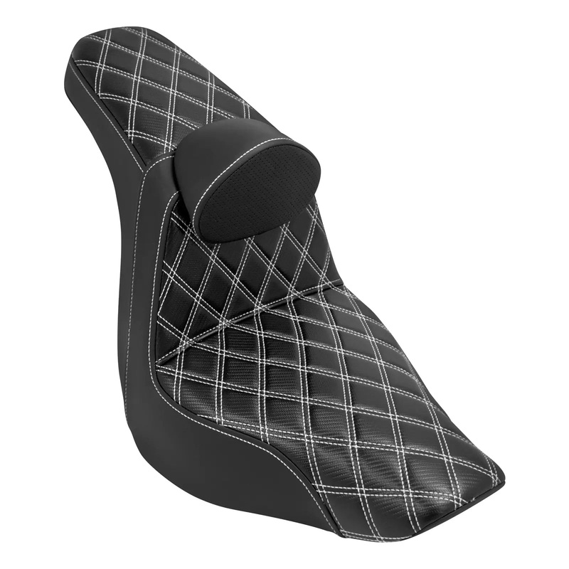 Diamond Rider Passenger Two-up Seat with Backrest for Harley Low Rider ST ’18-’25 | Mactions
