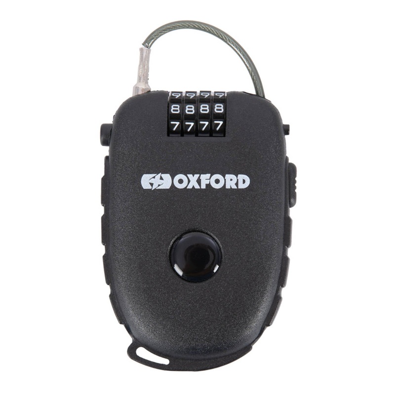 Oxford Retractable Combination Cable Lock 75cm – Black