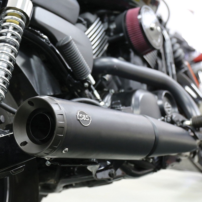 S&S Cycle Grand National Slip-On Mufflers 2014-’18 HD Street and Street Rod